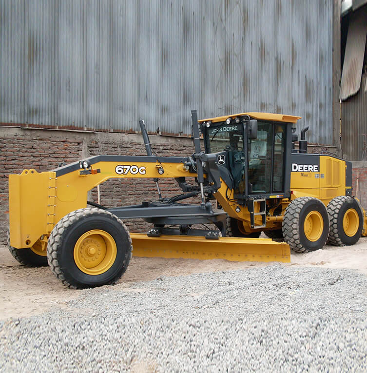 John Deere 670G, máquina especial para obras en construcción, Maquinaria Carrán