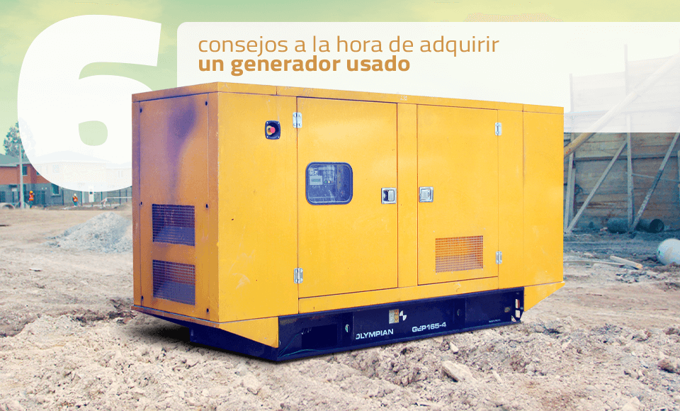 generador usado, adquirir un generador para construcciones, obras, arrendamiento, energia, soporte, ayuda
