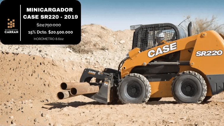 Minicargador Case SR220 Año 2019