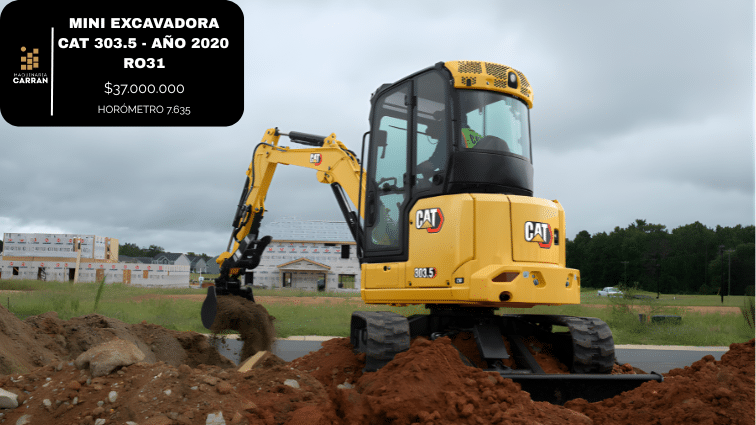 maquinaria carran miniexcavadora cat 303.5 2020